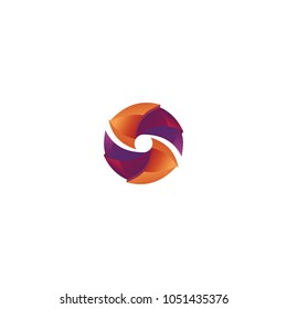 Abstract circle colorful logo, vector logo template