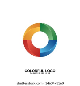 Abstract Circle Colorful Logo. Colorful vector