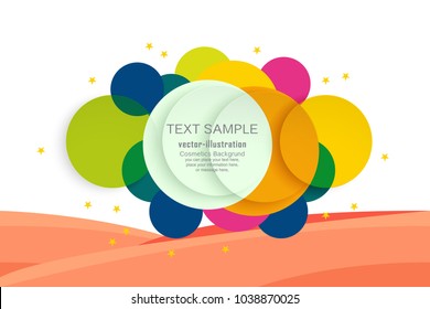 Abstract circle colorful for text copy space background - Vector illustration