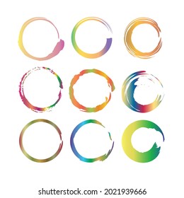 Abstract circle and colorful vector.