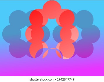Abstract circle colors illustration vector.