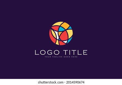 Abstract Circle Colors lines logo concept