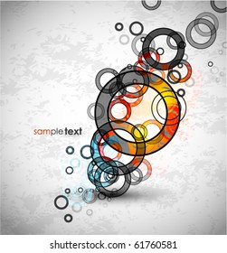 Abstract circle composition. Vector background