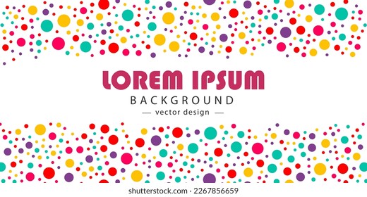 Abstract circle confetti background with text place