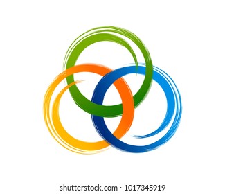 abstract circle connection