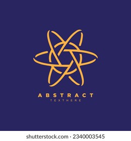Abstract circle connection particle logo design for your brand or business