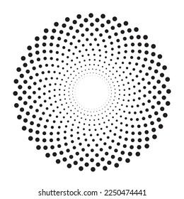 Abstract circle consisting of many dots