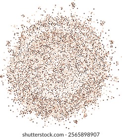 Abstract circle created from brown stipple dots. Brown dotted particles background. Ideal for festive and artistic designs, the sparkling dots form a visually stunning and eye-catching composition.