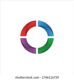 Abstract circle creative for business logo vector illustration
