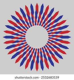 Abstract circle creative geometric illusion background art
