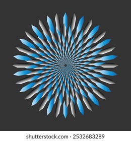 Arte de fondo de ilusión geométrica creativa de círculo Abstractas