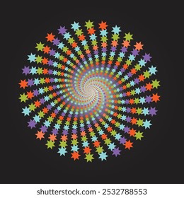
Arte de fondo de ilusión geométrica creativa de círculo Abstractas