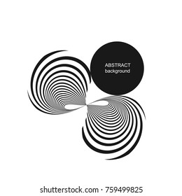 Abstract circle creative geometric vector background. Modern design black and white pattern.