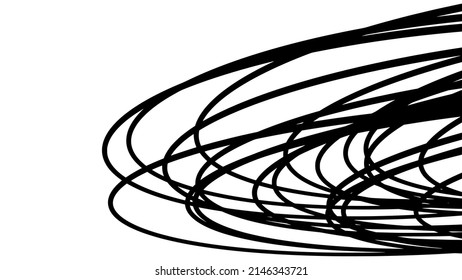abstract circle curve random align on white background