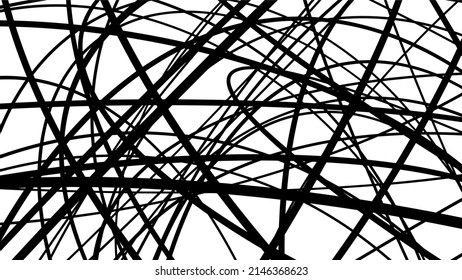 abstract circle curve random orbit align on white background