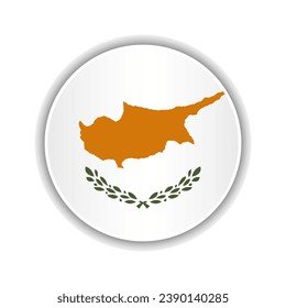 Icono de la bandera de Chipre del círculo abstracto