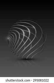 Abstract Circle Dark Background, Vector Illustration