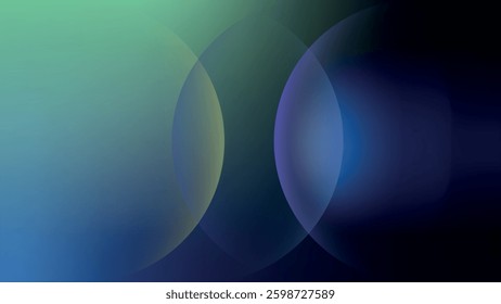 Abstract circle dark blue green gradient desktop wallpaper vector. Gradient dark blue green Digital technology background. Abstract circle shape blue green gradient desktop wallpaper background