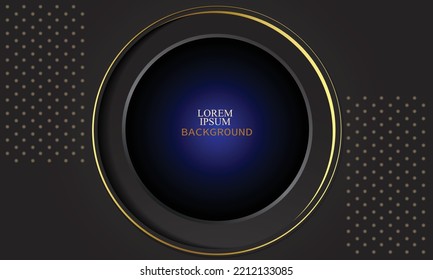 abstract circle dark blue shine background vector illustration