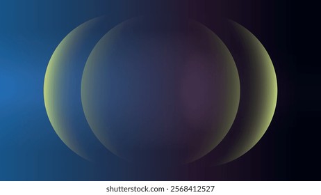 Abstract circle dark blue yellow gradient desktop wallpaper vector. Gradient dark blue yellow Digital technology background. Abstract circle shape blue yellow gradient desktop wallpaper background