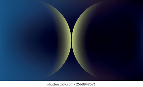Abstract circle dark blue yellow gradient desktop wallpaper vector. Gradient dark blue yellow Digital technology background. Abstract circle shape blue yellow gradient desktop wallpaper background