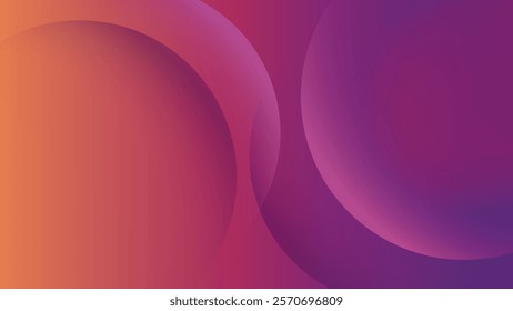 Abstract circle dark orange purple pink gradient desktop wallpaper vector. Gradient dark orange purple Digital technology background. Abstract circle shape orange pink gradient wallpaper background
