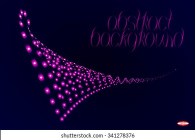 abstract circle dark purple pattern with lilac structure texture with abstract pink balls isolated on dark blue background. vector illustration