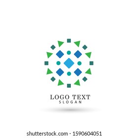 Abstract Circle Decorative Logo. Symbol & Icon Vector Template.