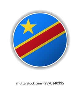 Abstract Circle Democratic Republic of the Congo Flag Icon
