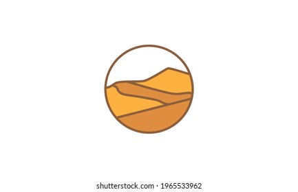 abstract circle desert colorful logo vector symbol icon design graphic illustration