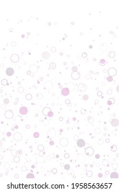 Abstract circle design backgrounds of various sizes scattered free in purple tones.