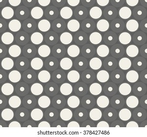 Abstract circle design with black and white background pattern seamless wallpaper. Vector image