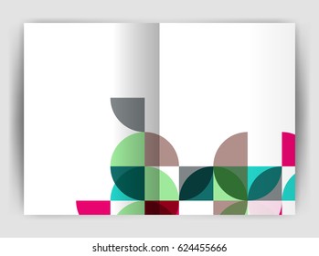 Abstract circle design business annual report print template. Business brochure or flyer abstract background