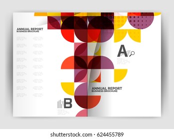 Abstract circle design business annual report print template. Business brochure or flyer abstract background