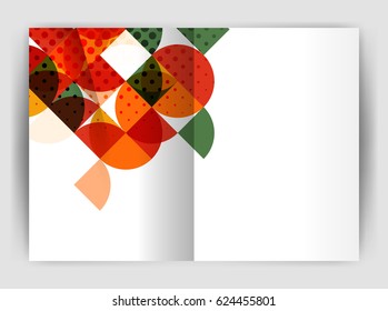 Abstract circle design business annual report print template. Business brochure or flyer abstract background
