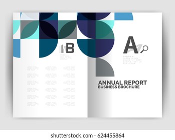 Abstract circle design business annual report print template. Business brochure or flyer abstract background