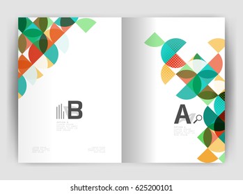 Abstract circle design business annual report print template. Business brochure or flyer abstract background