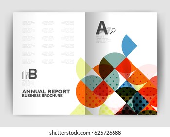 Abstract circle design business annual report print template. Business brochure or flyer abstract background