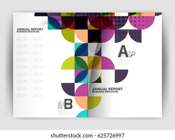 Abstract circle design business annual report print template. Business brochure or flyer abstract background