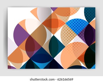 Abstract circle design business annual report print template. Business brochure or flyer abstract background