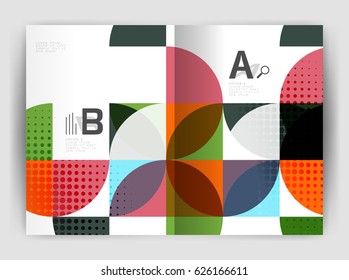 Abstract circle design business annual report print template. Business brochure or flyer abstract background