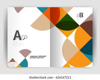 Abstract circle design business annual report print template. Business brochure or flyer abstract background