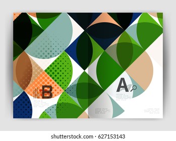 Abstract circle design business annual report print template. Business brochure or flyer abstract background
