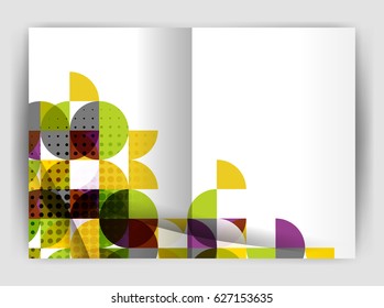 Abstract circle design business annual report print template. Business brochure or flyer abstract background