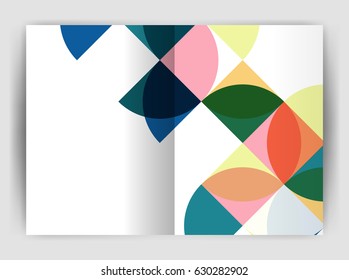 Abstract circle design business annual report print template. Business brochure or flyer abstract background