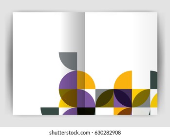 Abstract circle design business annual report print template. Business brochure or flyer abstract background