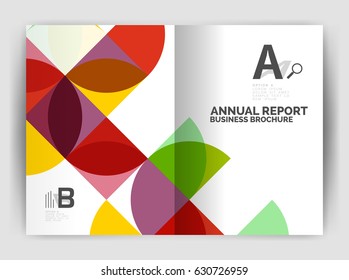 Abstract circle design business annual report print template. Business brochure or flyer abstract background