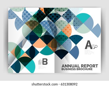 Abstract circle design business annual report print template. Business brochure or flyer abstract background