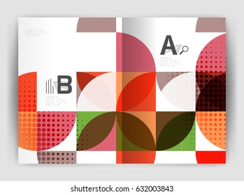 Abstract circle design business annual report print template. Business brochure or flyer abstract background