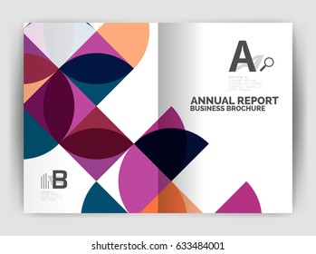 Abstract circle design business annual report print template. Business brochure or flyer abstract background